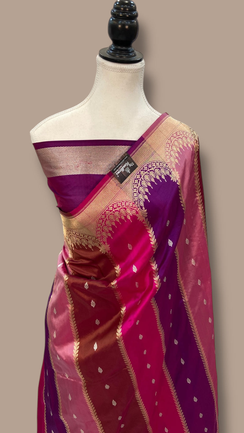 Pure Katan Silk Banarasi Handloom Saree - Rangkat - The Handlooms