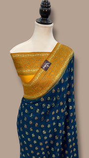 Pure Chiffon Khaddi Banarasi Saree - The Handlooms