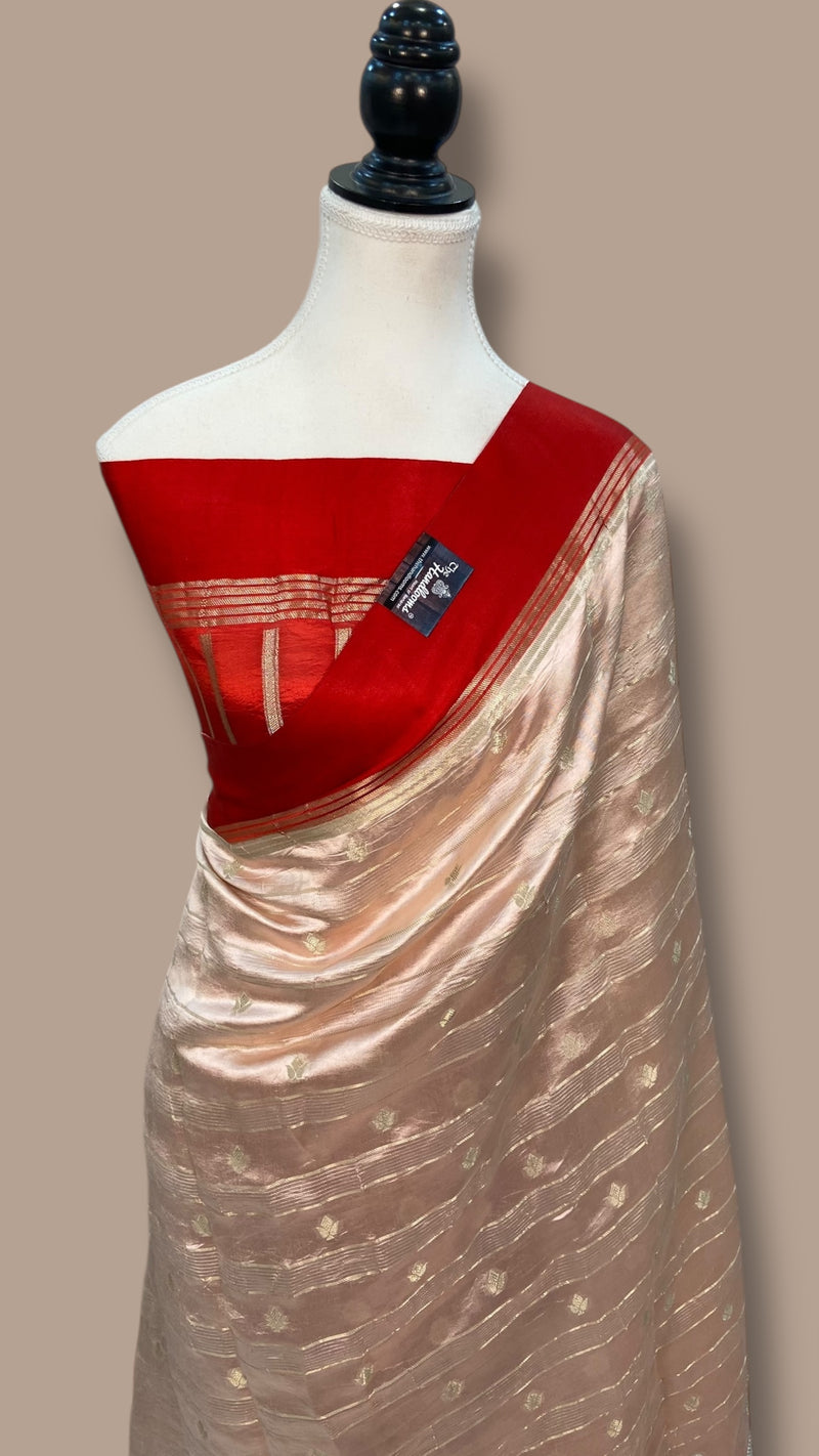 Pure Mango Silk Banarasi Handloom Saree - The Handlooms
