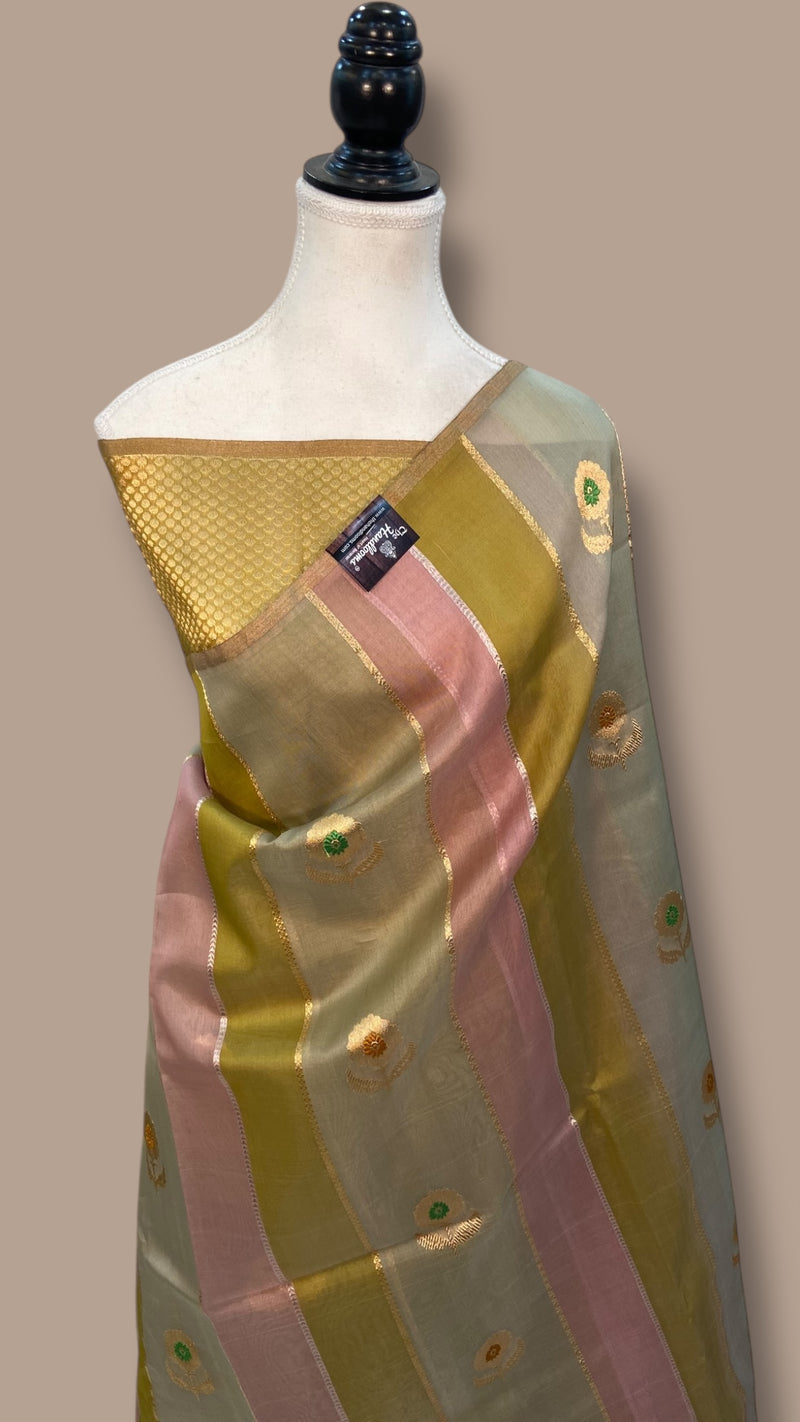 Pure Kora Handloom Banarasi Saree - The Handlooms