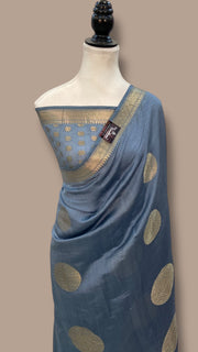 Pure Kota Chex silk Banarasi Handloom Saree - The Handlooms