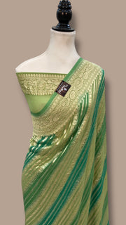 Khaddi Georgette Handloom Banarasi Saree - The Handlooms