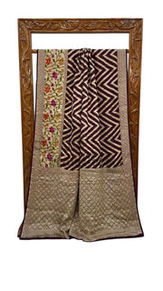 Pure Chiffon Khaddi Banarasi Saree - The Handlooms
