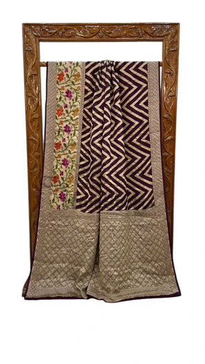 Pure Chiffon Khaddi Banarasi Saree - The Handlooms