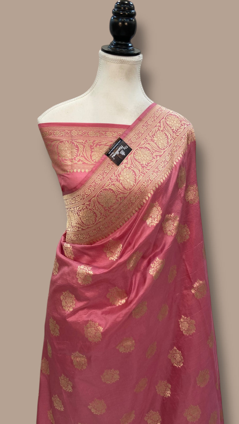 Pure Katan Silk Banarasi Handloom Saree - All Over Jaal Work - The Handlooms