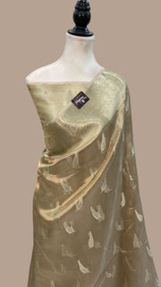 Pure Kora Tissue Handloom Banarasi Saree - The Handlooms