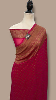 Khaddi Georgette Banarasi Saree -  Antique zari - The Handlooms
