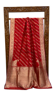 Pure Katan Silk Banarasi Handloom Saree - All over kadiyal Jaal work - The Handlooms
