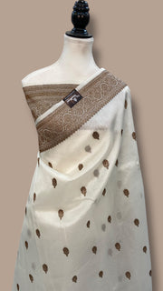 Pure Kora Handloom Banarasi Saree - The Handlooms