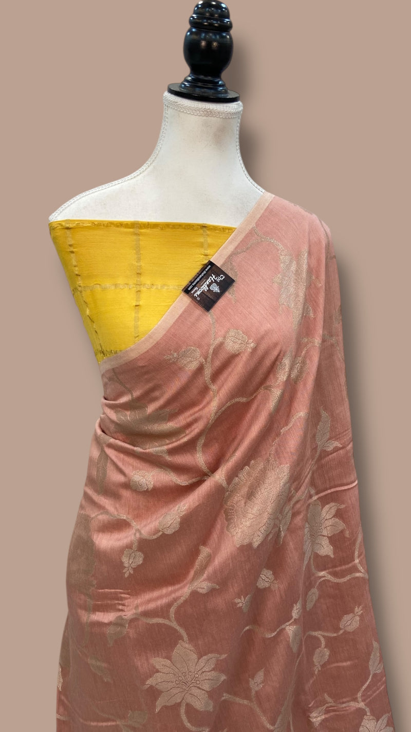 Moonga Silk  Handloom Banarasi Saree - The Handlooms