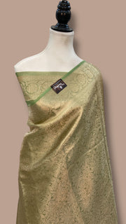 Pure Kora Tissue Tanchui Handloom Banarasi Saree - The Handlooms