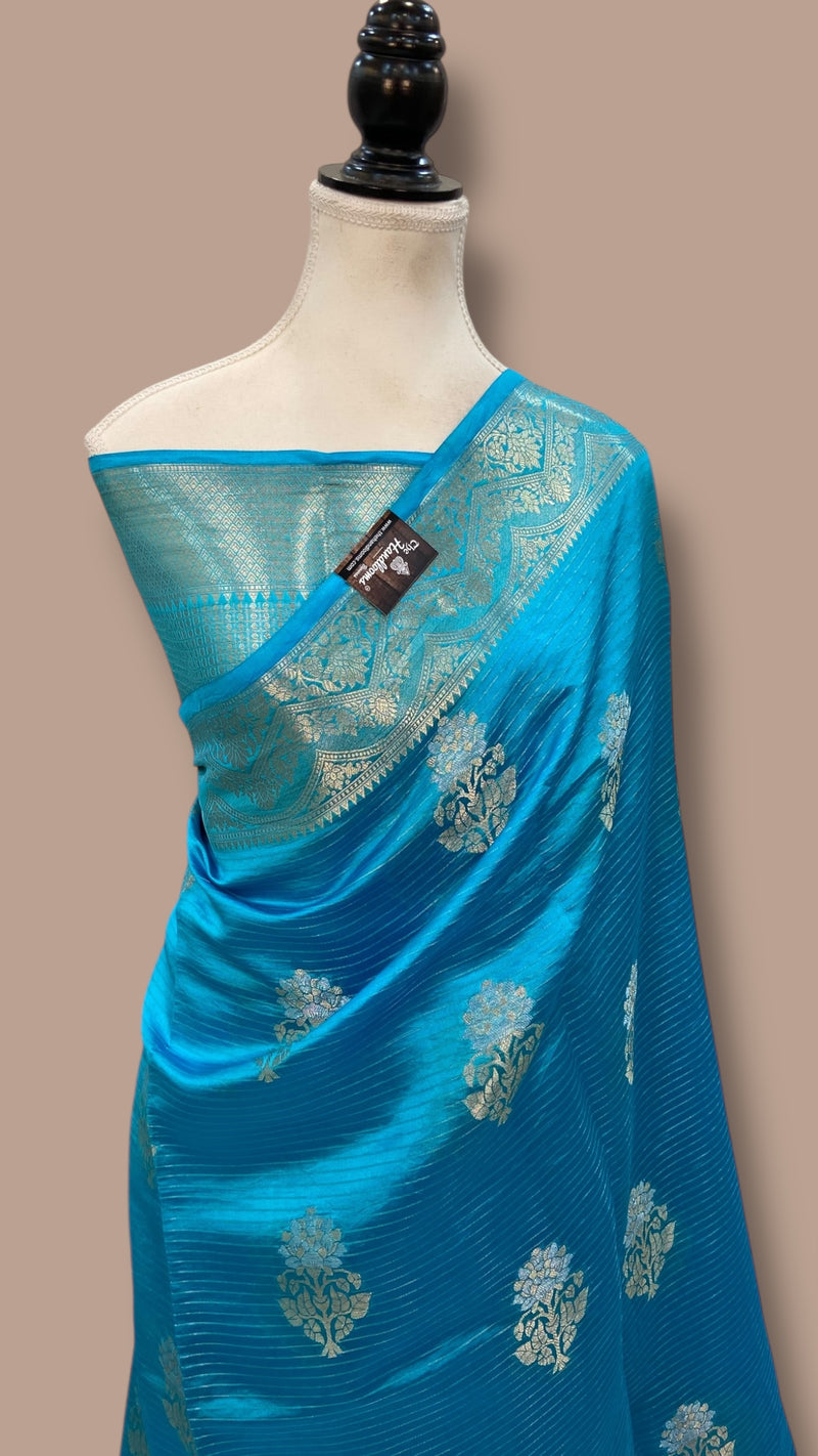 Pure Mango Silk Banarasi Handloom Saree - The Handlooms