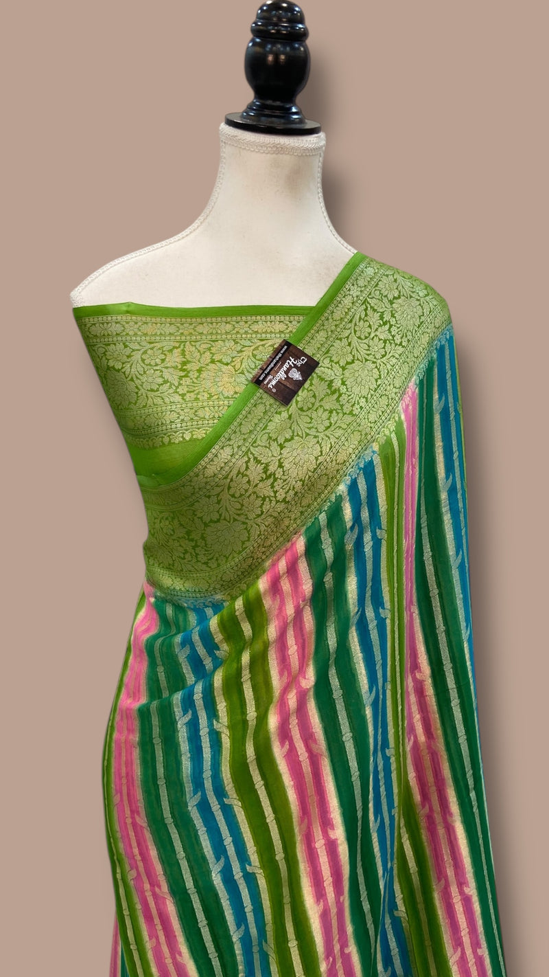 Pure Chiffon Khaddi Banarasi Saree - The Handlooms