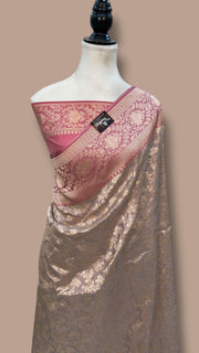 Pure Katan Silk Banarasi Handloom Saree - Satan Border - The Handlooms