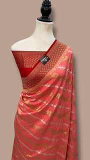 Moonga Georgette Handloom Banarasi Saree - The Handlooms
