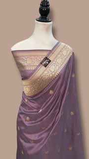 Pure Katan Silk Banarasi Handloom Saree - All over Kadua motifs With Meenakari - The Handlooms