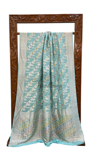 Pure Khaddi Georgette Handloom Banarasi Saree - All over Jaal Work - The Handlooms