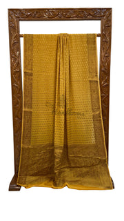 Pure Chiffon Khaddi Banarasi Saree - The Handlooms