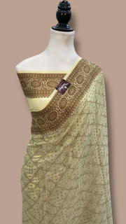 Pure Chiffon Khaddi Banarasi Saree - The Handlooms