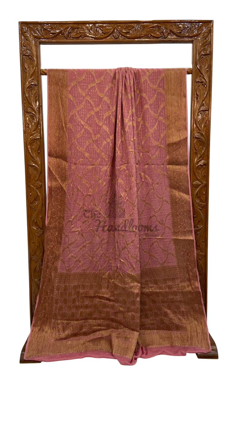 Pure Chiffon Khaddi Banarasi Saree - The Handlooms