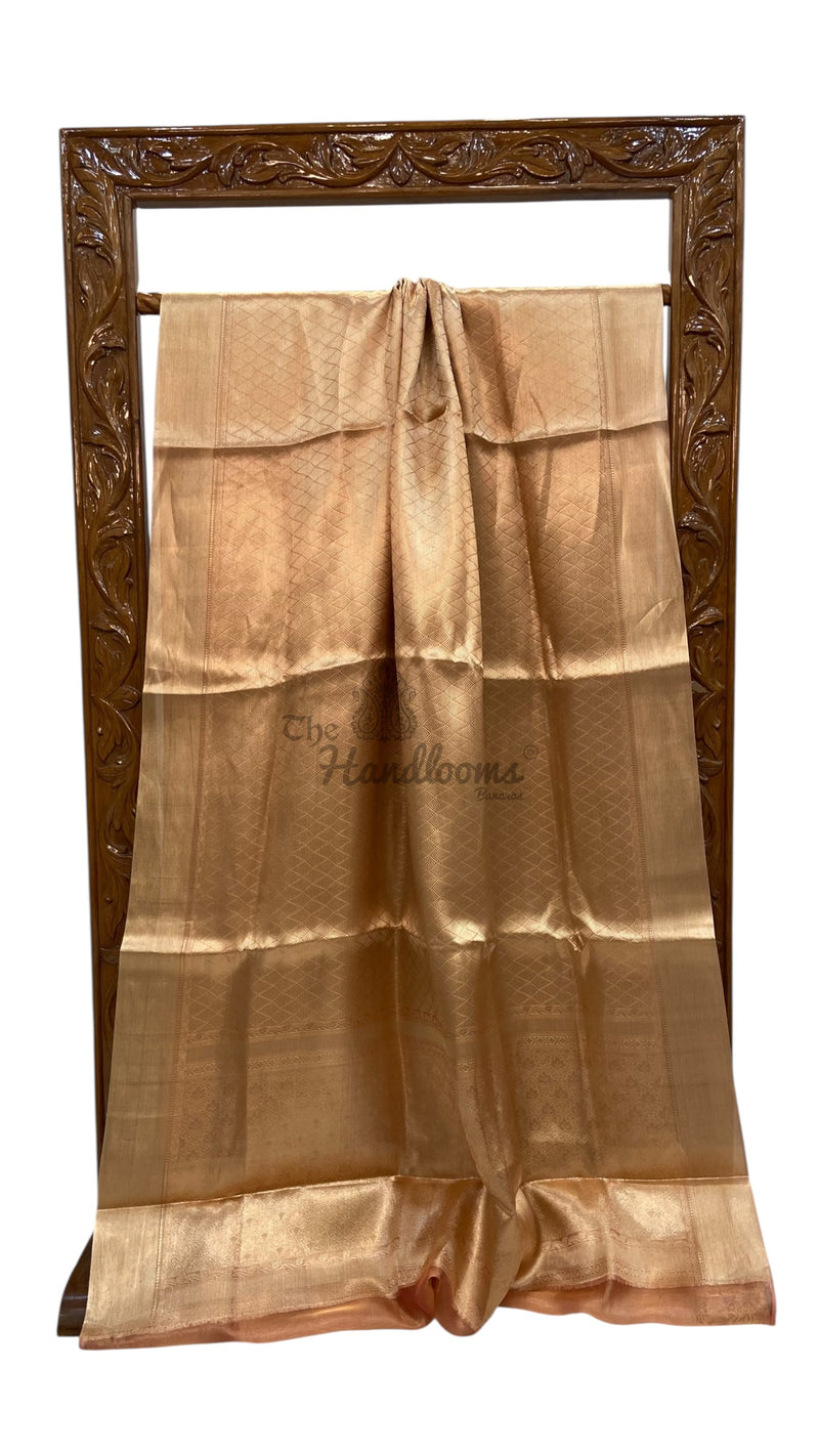 Pure Kora Tissue Tanchui Handloom Banarasi Saree - The Handlooms