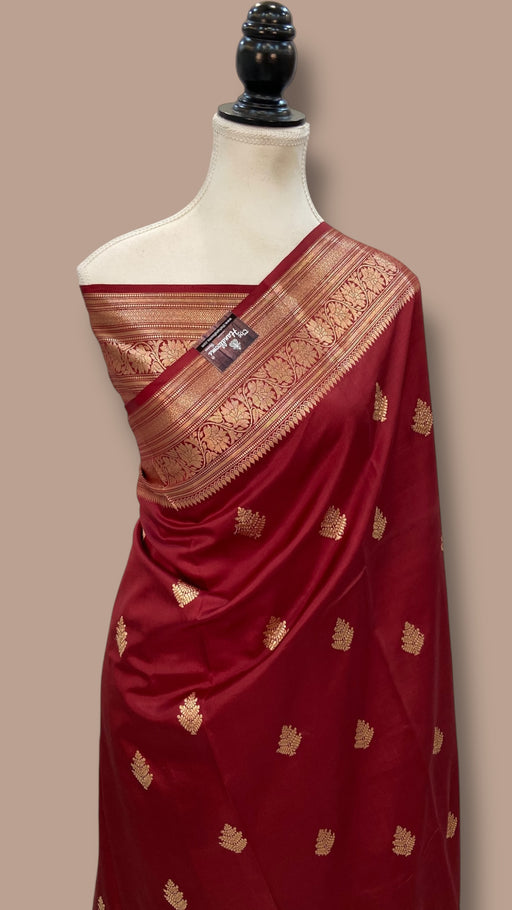 Pure Mango Silk Banarasi Handloom Saree - The Handlooms