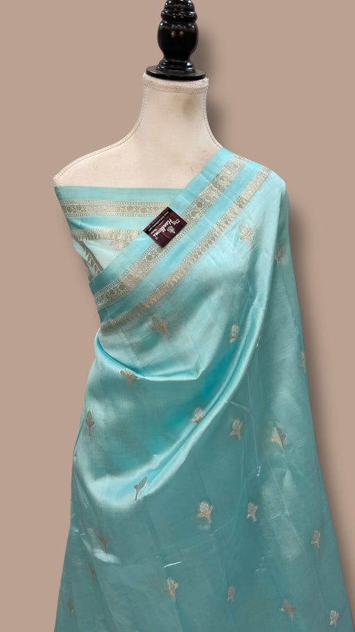 Pure Mango Silk Banarasi Handloom Saree - The Handlooms