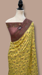 Pure Butter Crepe Banarasi Saree - The Handlooms