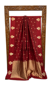 Pure Katan Silk Banarasi Handloom Saree - All over Kadua motifs - The Handlooms