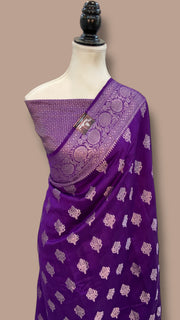 Pure Chiniya Silk Handloom Banarasi Saree - The Handlooms