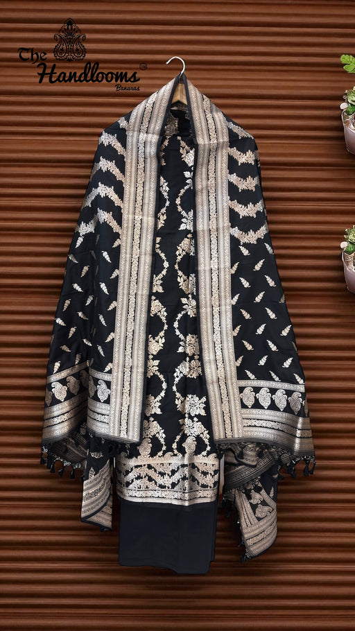 Pure Katan Silk Handlooms Banarasi Dress material - The Handlooms