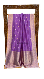 Pure Katan Silk Banarasi Handloom Saree - All Over Kadua Motifs - The Handlooms