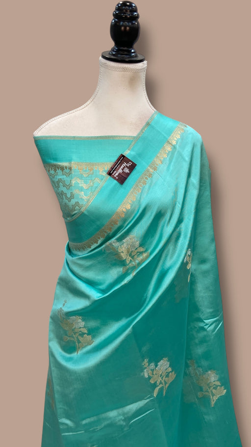 Pure Mango Silk Banarasi Handlokom Saree - The Handlooms