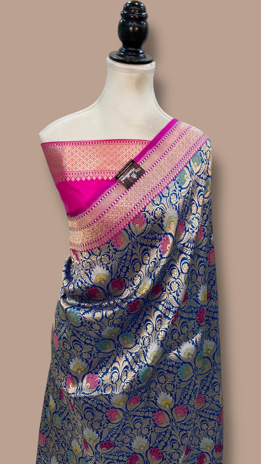 Ektara Pure Katan Silk Banarasi Handloom Saree - Tanchui Brocade Satan Border - The Handlooms