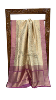 Ektara Pure Katan Silk Banarasi Handloom Saree - Tanchui Brocade Satan Border - The Handlooms