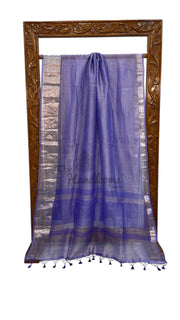 Pure Kora Tissue Crush Handloom Banarasi Saree - The Handlooms