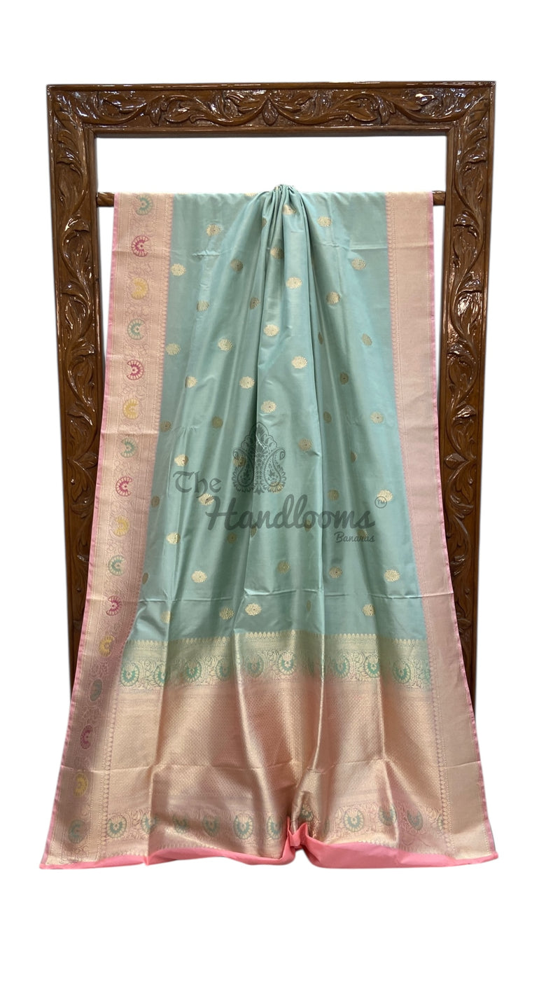 Pure Katan Silk Banarasi Handloom Saree - All Over Kadua Motifs - The Handlooms