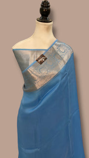 Pure Kora Silk Handloom Banarasi Saree - The Handlooms