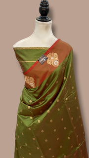 Pure Katan Silk Banarasi Handloom Saree - All Over Kadua Motifs - The Handlooms