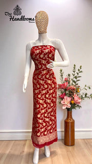 Khaddi Georgette Banarasi Dress material Water Zari - The Handlooms