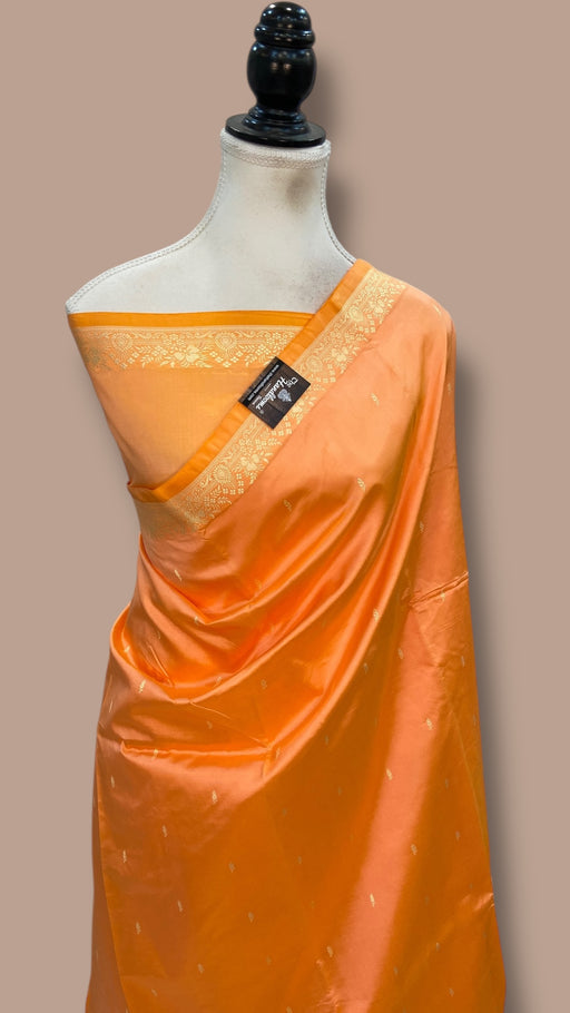 Pure Katan Silk Reshmi Zari Banarasi Handloom Saree - The Handlooms