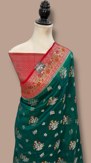 Pure Chiniya Silk Handloom Banarasi Saree - The Handlooms