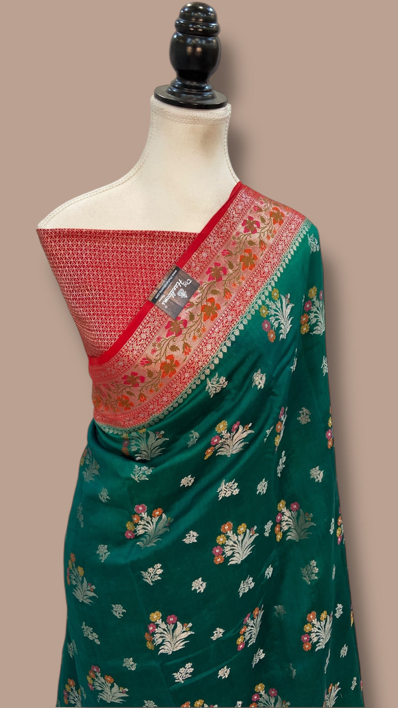 Pure Chiniya Silk Handloom Banarasi Saree - The Handlooms