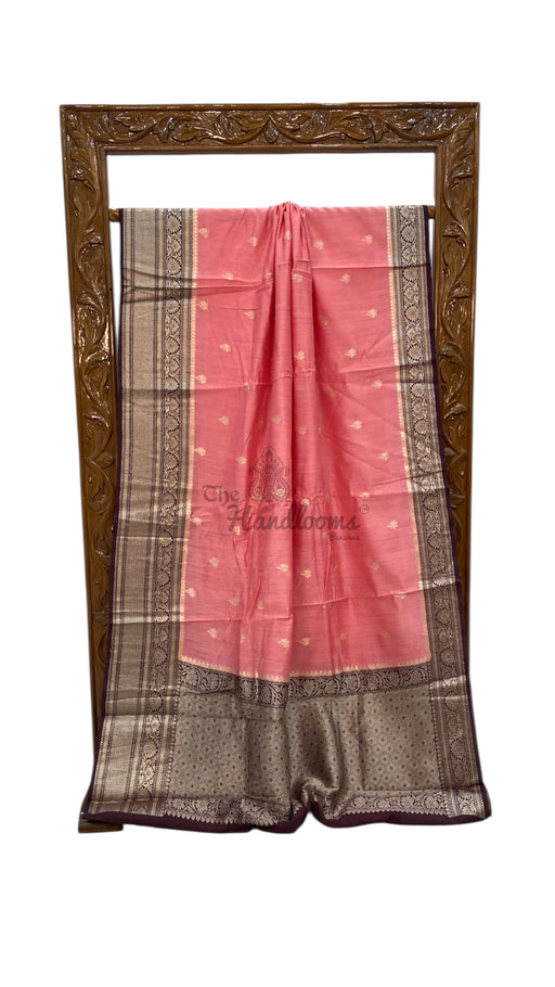 Moonga Georgette Handloom Banarasi Saree - The Handlooms