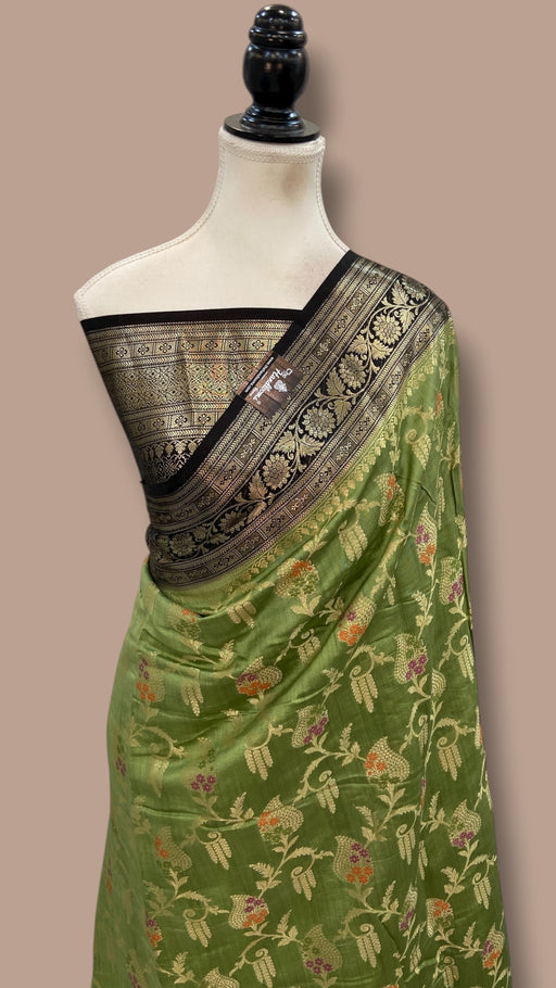 Pure Chiniya Silk Handloom Banarasi Saree - The Handlooms