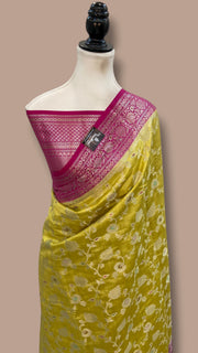 Pure Chiniya Silk Handloom Banarasi Saree - The Handlooms