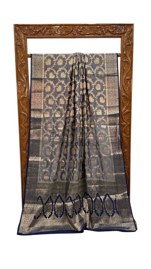Pure Chiniya Silk Handloom Banarasi Saree - The Handlooms