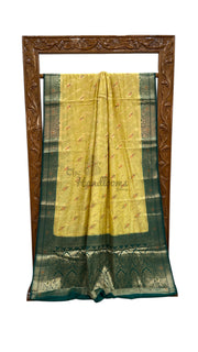 Pure Chiniya Silk Handloom Banarasi Saree - The Handlooms