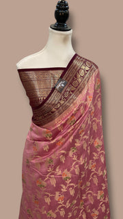 Pure Chiniya Silk Handloom Banarasi Saree - The Handlooms