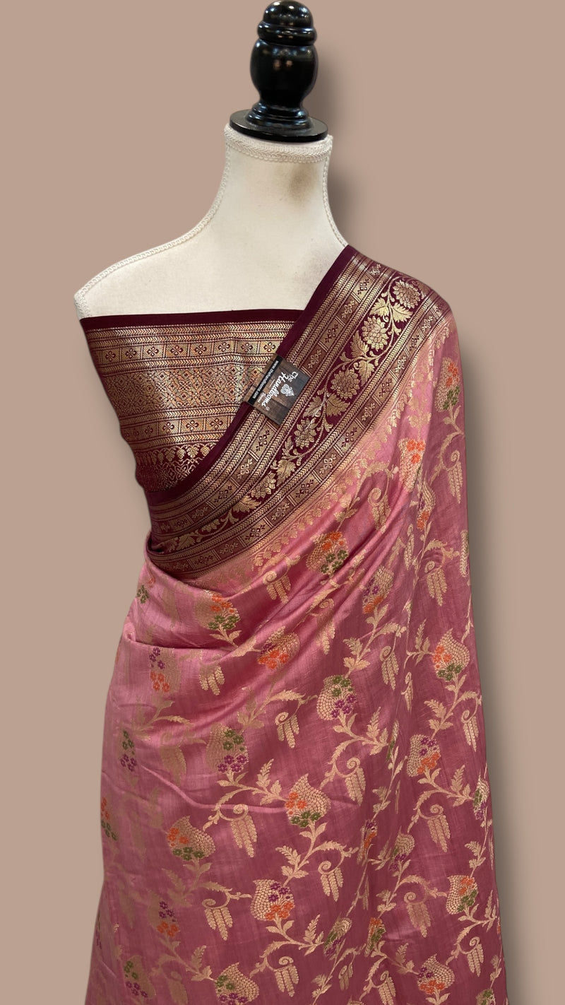 Pure Chiniya Silk Handloom Banarasi Saree - The Handlooms